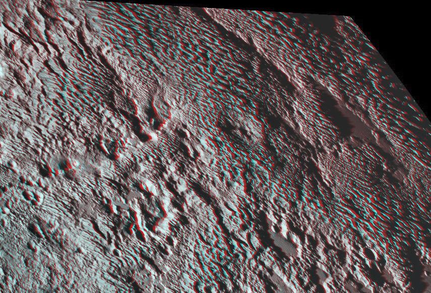 Pluto Bladed Terrain in 3-D - JPL